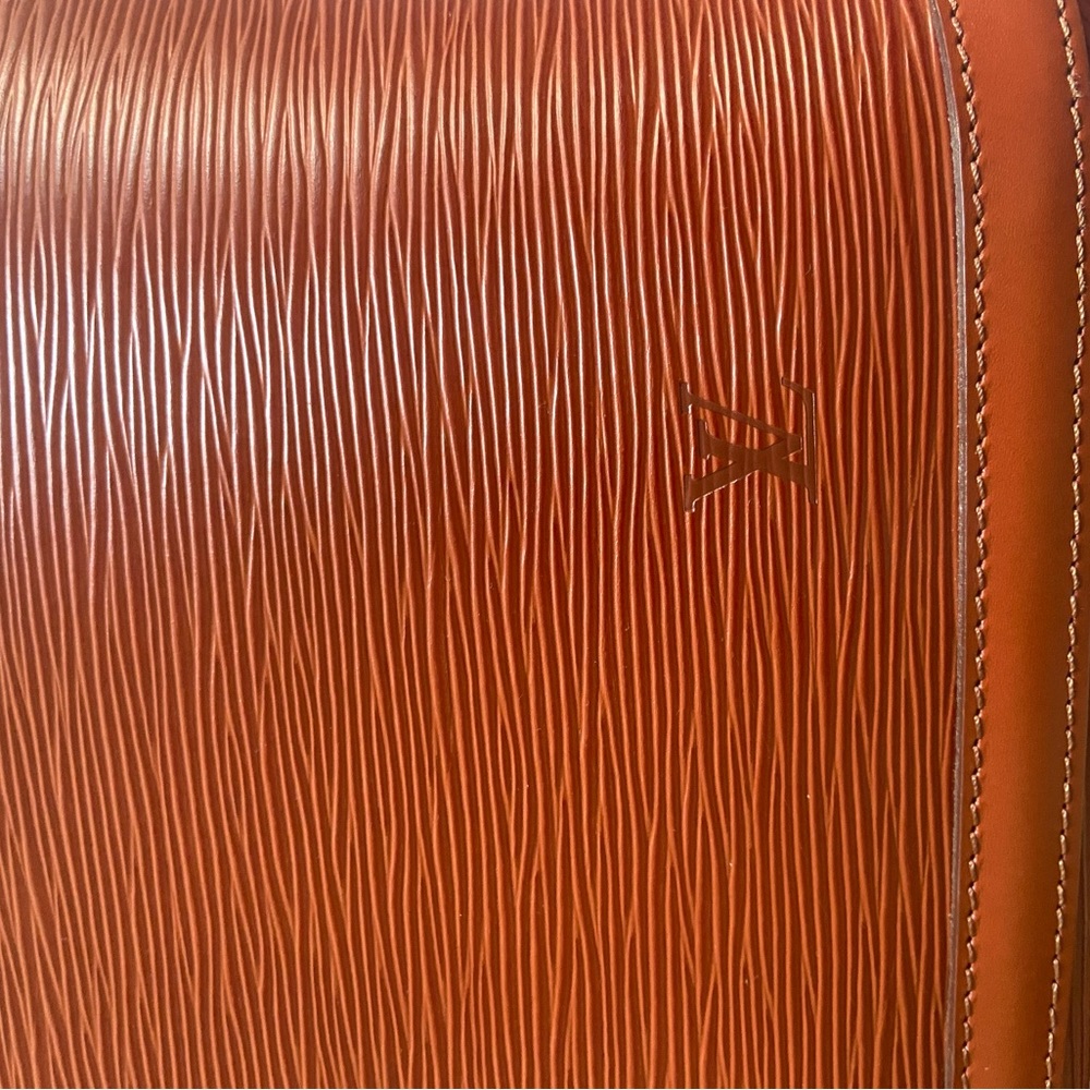 100% Louis Vuitton Kenyan Fawn (Brown) Epi Leather Lussac - Picture 3 of 14